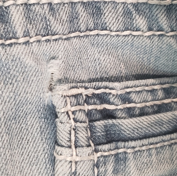 BKE Seth Jeans Size 38 X 30.5 High Rise Lightwash Straight Leg Whiskering Fading - Picture 16 of 16